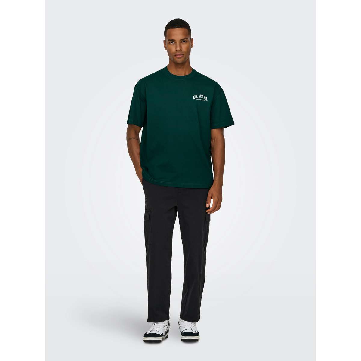  ONLY & SONS MEN΄S RELAXED FIT COTTON BLIGH ATHL T-SHIRT PONDEROSA PINE / GREEN